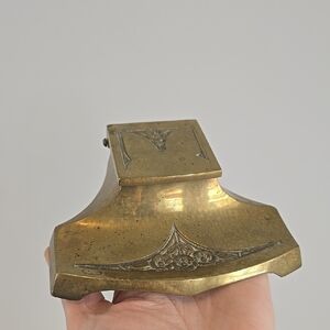 Vintage Bronze Inkwell